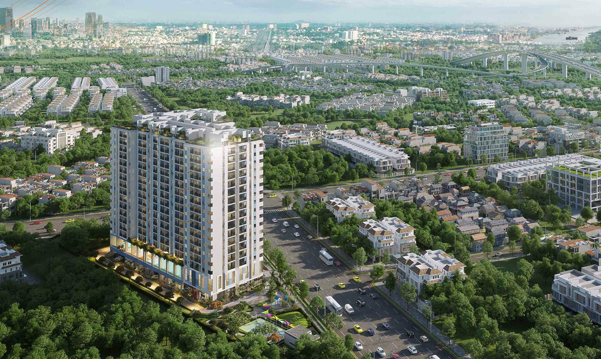 Phối cảnh dự án căn hộ chung cư Ricca đường Gò Cát Phường Phú Hữu Quận 9. Thành phố Hồ Chí Minh